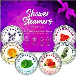 Shower Steamers Aromatherapy Compact Variety Pack of 6 Shower Bombs with Essenti